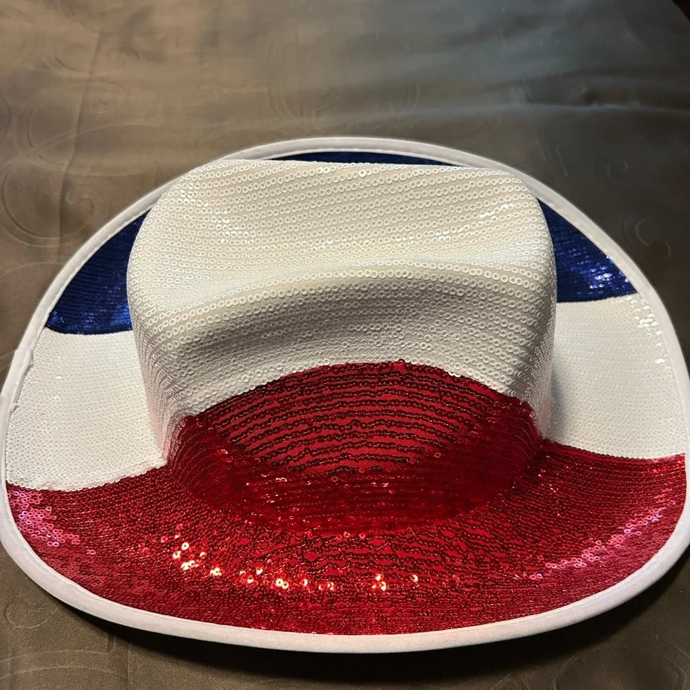 Patriotic Sequin Cowboy Hat